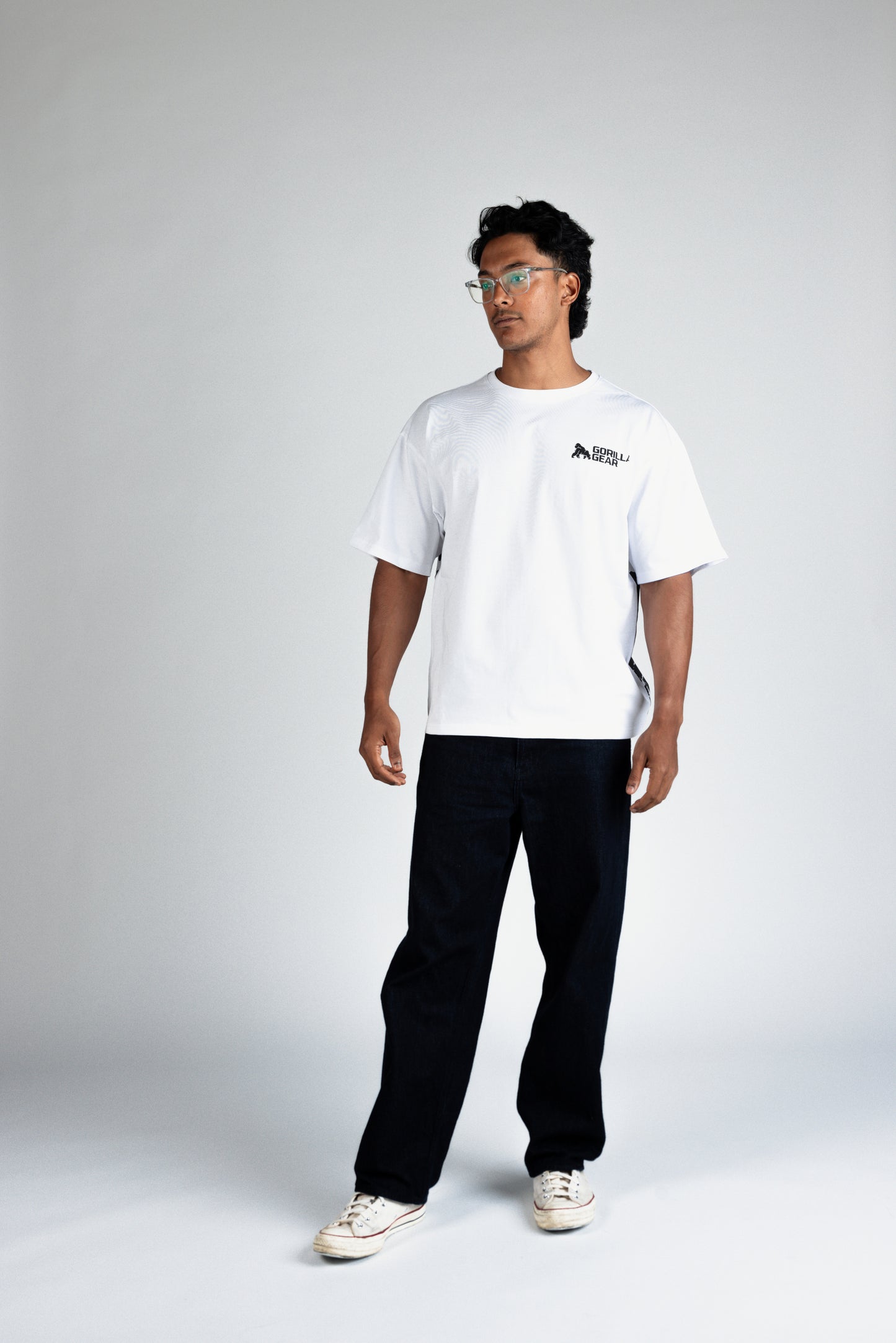 Classic White Rugby Inspired Cotton Tee - Oversized, comfortable and high quality